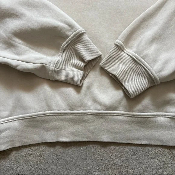 Disney Mickey Mouse H&M Cream Embroider Drawstring Hoodie With Pocket Size Large - Picture 10 of 11